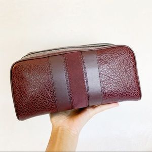 NWT Coach Men's Suede Stripe Leather Toiletry Bag